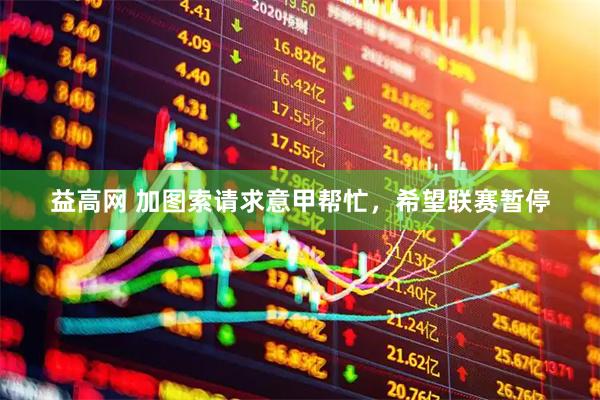 益高网 加图索请求意甲帮忙，希望联赛暂停